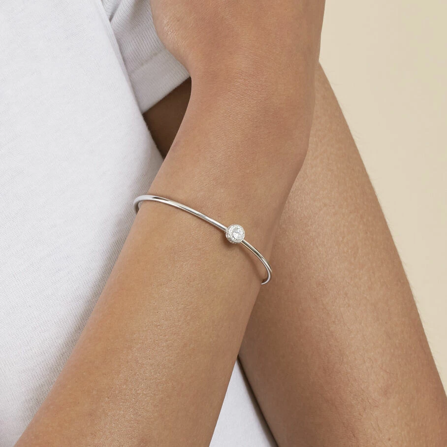 AGATHA FR Jonc IMPERIAL - Cristal / Argenté 4 AGATHA FR Jonc IMPERIAL - Cristal / Argenté – Image 2