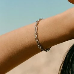 AGATHA FR Bracelet Souple ARGENT - Argenté -Colliers Soldes Magasin 02420765 050 TU M2