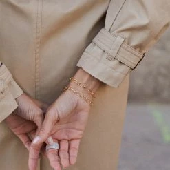 AGATHA FR Bracelet Souple CHAIN - Doré -Colliers Soldes Magasin 02450955 157 TU M2