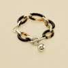 AGATHA FR Bracelet Souple BOUCLE - Ecaille / Noir -Colliers Soldes Magasin 02480102 788 TU 01