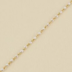 AGATHA FR Bracelet Souple SMARTY - Blanc / Doré