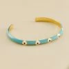 AGATHA FR Jonc CYCLADES - Turquoise / Doré -Colliers Soldes Magasin 02480276 731 TU 01