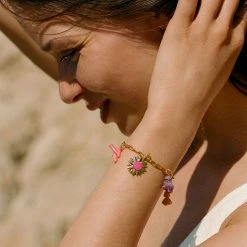 AGATHA FR Bracelet Souple RODEO - Multicolore / Doré -Colliers Soldes Magasin 02480280 256 TU M2