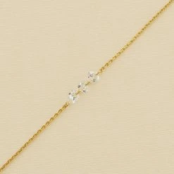 AGATHA FR Bracelet Souple PETILLE - Cristal / Doré