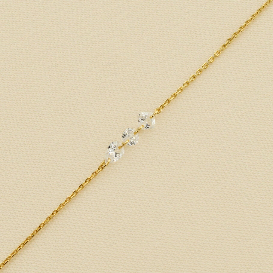 AGATHA FR Bracelet Souple PETILLE - Cristal / Doré 3 AGATHA FR Bracelet Souple PETILLE - Cristal / Doré