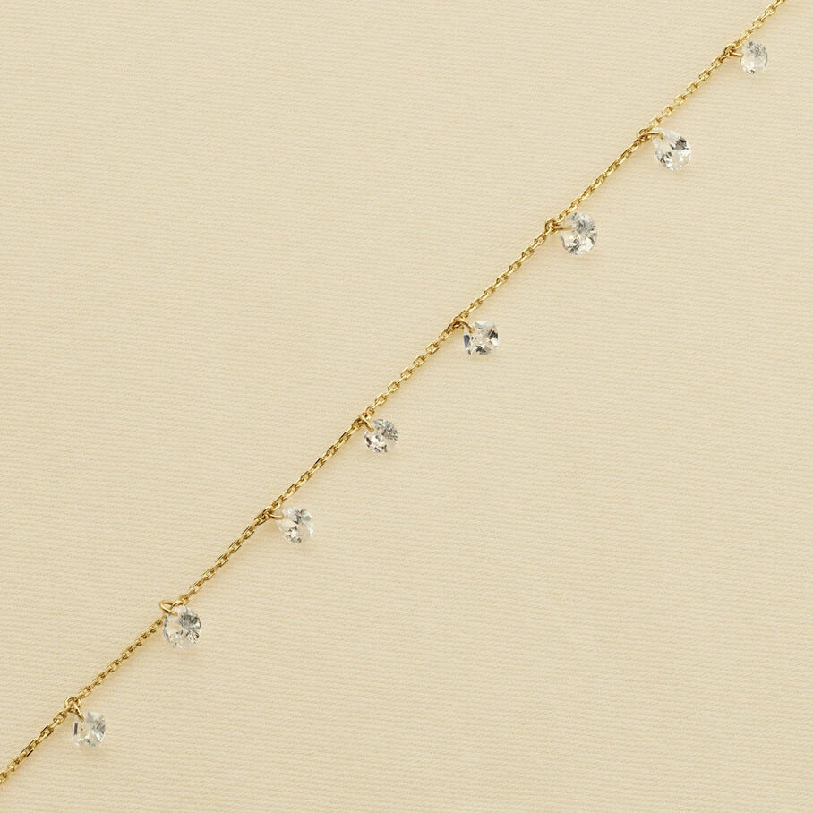 AGATHA FR Bracelet Souple PETILLE - Cristal / Doré 3 AGATHA FR Bracelet Souple PETILLE - Cristal / Doré