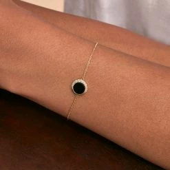 AGATHA FR Bracelet Souple MOONONYX - Onyx 5 AGATHA FR Bracelet Souple MOONONYX - Onyx -Colliers Soldes Magasin 02490055 276 TU M1