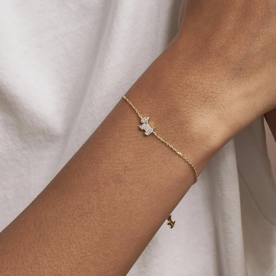 AGATHA FR Bracelet Souple MASCOTTE - Argenté / Doré 4 AGATHA FR Bracelet Souple MASCOTTE - Argenté / Doré – Image 2