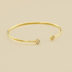 AGATHA FR Jonc BELOVED - Cristal / Doré