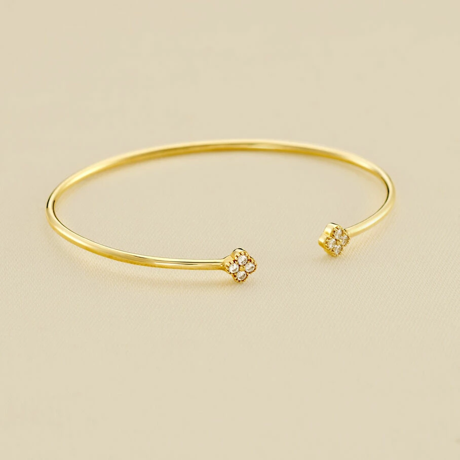 AGATHA FR Jonc BELOVED - Cristal / Doré 3 AGATHA FR Jonc BELOVED - Cristal / Doré