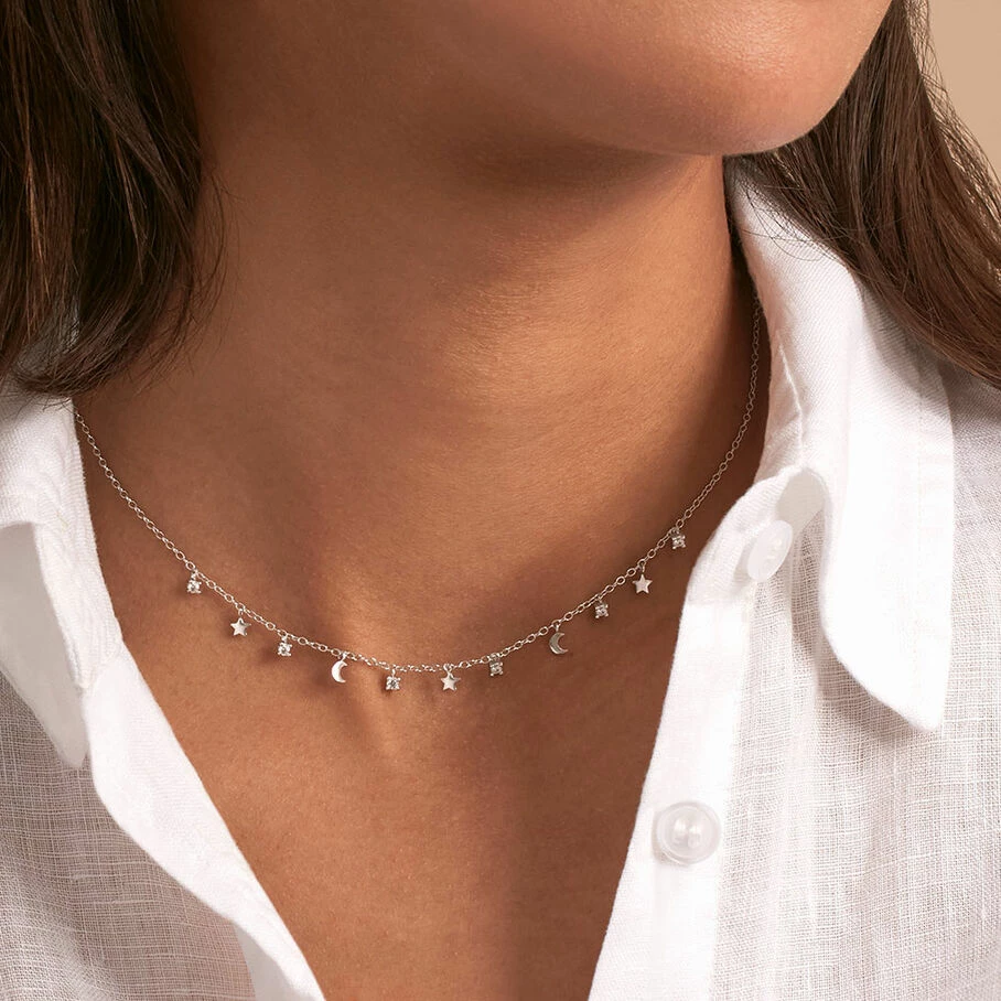 AGATHA FR Collier Ras Du Cou LUNITAS - Cristal / Argenté 4 AGATHA FR Collier Ras Du Cou LUNITAS - Cristal / Argenté – Image 2