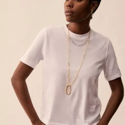 AGATHA FR Collier Mi-long CHAIN - Argenté -Colliers Soldes Magasin 02651375 064 TU M2