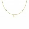 AGATHA FR Collier Ras Du Cou LETTRE O - Cristal / Doré -Colliers Soldes Magasin 02670181 137 TU 01