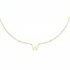 AGATHA FR Collier Ras Du Cou LETTRE W - Cristal / Doré -Colliers Soldes Magasin 02670189 137 TU 01