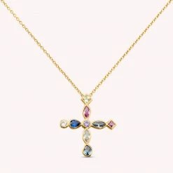 AGATHA FR Collier Ras Du Cou LUCES - Multicolore / Doré