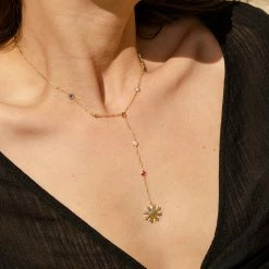 AGATHA FR Collier Mi-long RODEO - Multicolore / Doré -Colliers Soldes Magasin 02680191 256 TU M2