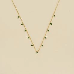 AGATHA FR Collier Ras Du Cou NEITH - Vert / Doré