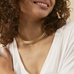 AGATHA FR Choker MAAT - Doré -Colliers Soldes Magasin 02680962 157 TU M1