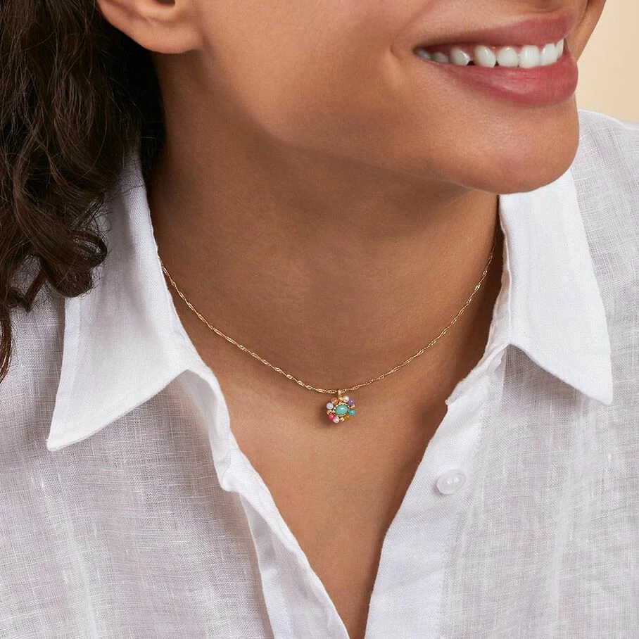 AGATHA FR Collier Ras Du Cou ARLEQUIN - Multicolore / Doré 5 AGATHA FR Collier Ras Du Cou ARLEQUIN - Multicolore / Doré – Image 3
