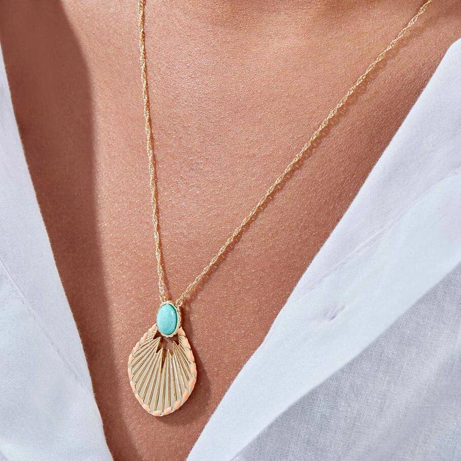 AGATHA FR Collier Mi-long ARLEQUIN - Amazonite 4 AGATHA FR Collier Mi-long ARLEQUIN - Amazonite – Image 2