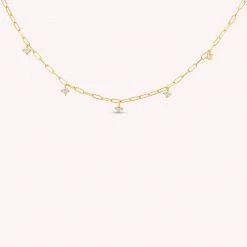 AGATHA FR Collier Ras Du Cou HERA - Cristal / Doré