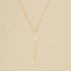 AGATHA FR Collier Mi-long PETILLE - Cristal / Doré