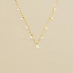 AGATHA FR Collier Ras Du Cou PETILLE - Cristal / Doré