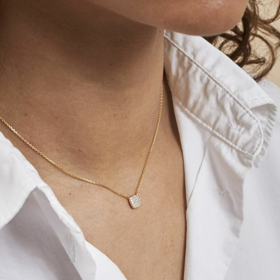 AGATHA FR Collier Ras Du Cou GLORIA - Cristal / Doré 4 AGATHA FR Collier Ras Du Cou GLORIA - Cristal / Doré – Image 2