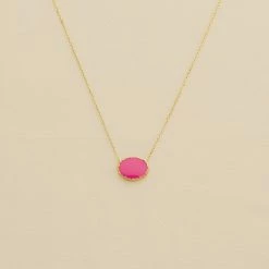 AGATHA FR Collier Mi-long ATMA - Nacre /rose