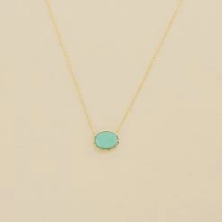 AGATHA FR Collier Mi-long ATMA - Amazonite/ Jaune